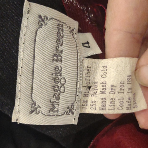 Vintage‎ Maggie Breen Formal Girls 4 Burgundy Dress - Picture 2 of 6